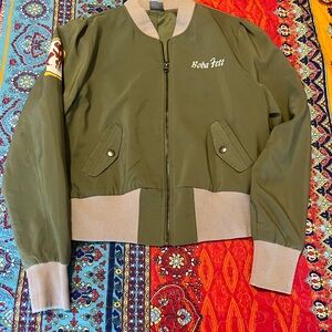 Hot Topic Green Boba Fett Bomber Jacket